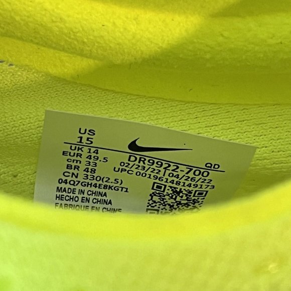 Nike Zoom X DragonFly Track‎ & Field Distance DR9922-700 Mens Size 15 Shoes Volt